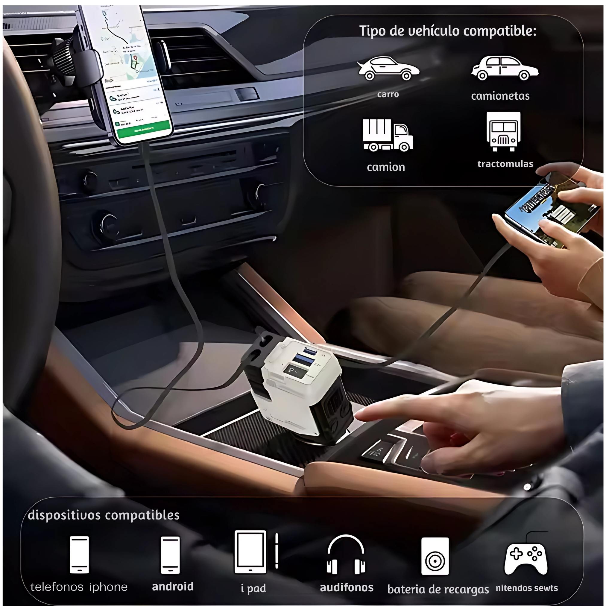 cargador  para celular de  carro